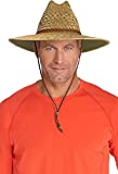 Coolibar UPF 50+ Men's Bondi Straw Beach Hat - Sun Protective (XX-Large- Natural)