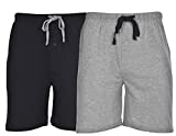 Hanes Men's 2-Pack Knit Short,Blue Depth/Active Grey Heather,Medium