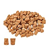 Size #1 Tapered Cork Plugs for Test Tubes, Mini Bottle Stoppers, DIY Crafts (0.4 x 0.3 x 0.5 In, 100 Pack)
