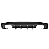 IKON MOTORSPORTS, Rear Diffuser Compatible With 2016-2022 Chevrolet Camaro(Except ZL1 Model), Matte Black, PP, Ikon Style Rear Lip Bumper Valance Lower Body Protection Part, 2017 2018 2019