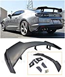 Replacement For 2016-Present Chevrolet Camaro ALL Models | ZL1 1LE Style ABS Plastic Primer Black Rear Trunk Lid Wing Spoiler