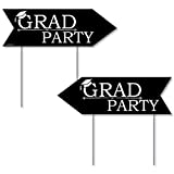 Big Dot of Happiness Graduation Cheers - Graduation Party Sign Arrow - Double Sided Directional Yard Signs - Set of 2