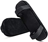 ZNCMRR 2 Pack Office Chair Armrest Pads Covers with Memory Foam Elbow Pillow for Forearm Pressure Relief, Black Arm Rest Covers for Office Chairs, Wheelchair, Comfy Gaming Chair