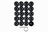 VOTEX - 20-Pack Wheel Lug Nut Bolt Cover Caps Locking Caps Set for Audi VW Volkswagen with Free Dismantle Tool 1K0 601 173