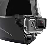 Lupholue Motorcycle Helmet Chin Strap Mount Compatible with GoPro Hero 11, 10, 9, 8, 7, (2018), 6 5 4 3, Hero Black, Session, Xiaomi Yi, SJCAM Black