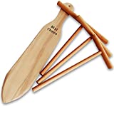 Crepe Spreader Sticks & Spatula - Set of 4-3.5", 5", 7" Inch Crepe Wooden Sticks - Natural Eco-Friendly Handmade Beechwood Spatula Turner - Crpes Pancake Flatbread Maker Kit