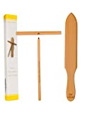 Crepe Spreader and Spatula Set - I Love the Crepe Out of You, Wooden Spreader Utensil Set for Crepes and Pancake Maker, Fits Large Crepe Pan