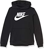 Nike Boy's Sportswear Club+ Hbr Pullover Hoodie, Black/(Light Smoke Grey), Medium