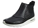 Nike Womens Air Max Thea Mid Leather Hight Top Pull, Black/Black-sail, Size 7.5
