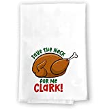 Christmas Decor | Decorative Kitchen and Bath Hand Towels | Baby It's Cold Outside | XMAS Winter Novelty | White Towel Home Holiday Decorations | Gift Present (Save The Neck For Me Clark)