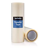 12" x 100' Roll of Clear Vinyl Transfer Tape for Craft Die Cutters. Premium-Grade, High Tack Application Tape for Vinyl Letters, Stickers, and Graphics