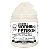 Mojo Spa Make Me a Morning Person Face & Body Scrub | Peppermint, Rosemary, Lavender Scent | Moisturizing & Exfoliating Sugar Scrub | 10 oz