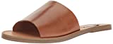 Steve Madden Women's Grace Flat Sandal, Cognac Leather, 8 M US