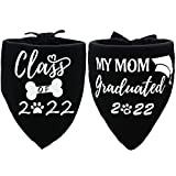 2 Pack Graduation Dog Bandana Class of 2022 My Mom Graduated 2022 for Small Medium Large Pet Holiday Costume