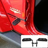 JeCar Foot Pegs Door Hinge Foot Step Compatible with Jeep Wrangler 2007-2018 JK JKU, 2018-2023 JL JLU & 2020-2023 Gladiator JT