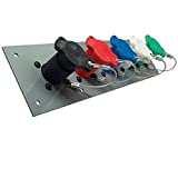 Power Assemblies 5 Position CAM Lock Panel, 400 Amp, 3 Phase 120/208V, Female, 90, Double Set-Screw Connections with NEMA 3R Caps and Lanyards, Series 16 CAM Connectors, Power Distribution Panel