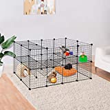 ZENY Pet playpen for Small Animals, 36 Panels Portable Metal Wire Grid Cage Bunny Kennel Includes Cable Ties Indoor Outdoor Exercise Pen Play Yard for Guinea Pigs, Rabbits, Ferret, Puppies