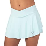 Keiki Kona Layered Cross Waist Athleisure Skirts w/Pocket (Light Blue, Medium)