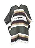 Del Mex Mexican Diamond Woven Eastwood Poncho (Sage Green)