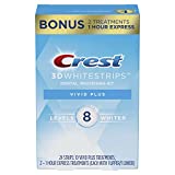 Crest 3D Whitestrips, Vivid Plus, Teeth Whitening Strip Kit, 24 Count (Pack of 1)