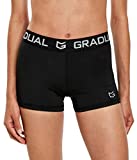 Women's Spandex Compression Volleyball Shorts 3" /7" Workout Pro Shorts for Women (Black, S)