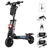 Yume Y10 Adult Electric Scooter Double Suspensions Dual Motor 23.4AH Battery 52V 2400W up to 40 MPH 40 Miles Fast Sports Scooter 10" Off Road Tires 265lbs Max Loading Foldable Escooter