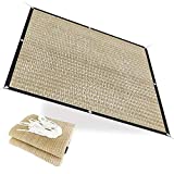 Alion Home HDPE 50% Sun Block Shade Cloth Garden Netting Fabric (6'x6'6'', Beige)