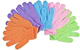 Exfoliating Gloves Bath Gloves 5 Pairs, 10PCS Natural Mitts Gloves for Men and Women Use,Shower Gloves Body Spa Makes Skin Soft and Healthy ( AOLANS)