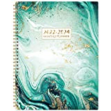 Monthly Planner 2023-2025 - Monthly Calendar 2023-2025 with Two-Side Pocket, July 2023 - June 2025, 9" x 11", Two Years Monthly Planner, Cardboard Cover, Perfect Organizer