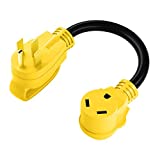 50 Amp to 30 Amp RV Adapter Cord, GearIT 50Amp Male to 30Amp Female, NEMA 14-50P to NEMA TT-30R, STW 10 Gauge Heavy Duty Electrical Adapter Power Plug - 18in, 1.5ft