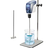 ONiLAB Electric Overhead Stirrer, LCD Digital Overhead Stirrer Mixer with Stirring Rod and StandPowerful 20L 10000 mPas  50~2200RPM Stand Included), Dark Blue