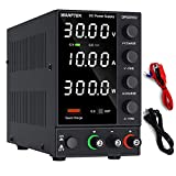 DC Power Supply Variable, Adjustable Switching Regulated Power Supply (0-30 V 0-10 A) with 4-Digits LED Display, 5V/3.6A USB Quick-Charge Interface, Short Circuit Alarm, Coarse and Fine Adjustments