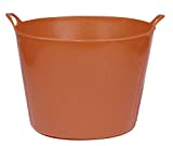 Poly/Rubber FlexTub Bucket (Red) - Little Giant - Ultra Durable & Versatile Plastic Synthetic Farm Tub (11 Gallons) (Item No. FT11RED)