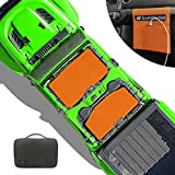 Shadeidea Sun Shade for Jeep Gladiator, JT 4 Door Top Sunshade, Front & Rear (2-Pieces) - Orange Mesh Screen Wrangler Cover, UV Blocker with GrabBag Pouch (2018 - Current) - 10 Years Lasting