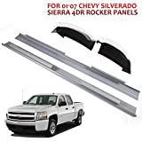 Compatible For Chevy Silverado GMC Sierra 4Dr Crew Cab 2001-2007 Rocker Panels And Cab Corners Kit 2002 2003 2004 2005 2006