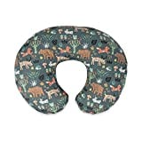 Boppy Nursing Pillow and PositionerOriginal | Green Forest Animals | Breastfeeding, Bottle Feeding, Baby Support | With Removable Cotton Blend Cover | Awake-Time Support