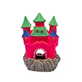 GloFish Castle Ornament, Large, Colorful Aquarium Decor, Hideaway for Fish (78016)