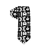 Men's Black Video Game Weapon Gamer Necktie Polyester Silk Soft Business Gentleman Tie Necktie