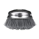 Osborn 32138ATB Abrasive Nylon Cup Brush with Round Trim, Silicon Carbide Bristle, 6000 Max RPM, 6" Diameter, 80 Grit