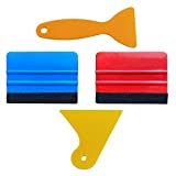 UTSAUTO Felt Edge Squeegee Car Wrapping Tool Kits 4 Inch Vinyl Wrap Squeegee Applicator Tool for Car Vinyl Wrap, Window Tint, Wallpaper, Decal Sticker Installation 4PCS