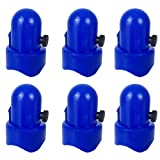 MSSVIGING Large Trampoline Enclosure Pole Caps with Screw-in Bolts, Only Fit for Pole 1.5 Inch Diameter, 6 Piece, Blue