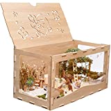 MEWOOFUN Large Hamster Cage Wooden Hamster Cage for Syrian Hamster (39.4"L X 19.7" WX 19.7H) Acrylic Hamster Cage without Accessories