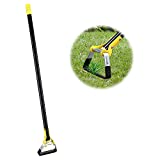 Bird Twig Stirrup Hoe Garden Tool - Scuffle Loop Hoe for Effective Preventing Weeds, 54 Inch Stainless Steel Adjustable Long Handle Weeding Hoe for Average & Tall Gardeners - Black