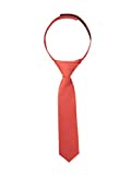Jacob Alexander Infant's Toddler's 8" Pretied Solid Color Hook and Loop Band Tie - Coral