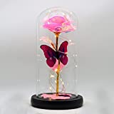 Glow in The Dark Rose,Artificial Flower,Enchanted Rose with LED LightGreat Choice for Home Decoration, Valentines Day, Mother's Day, Wedding Gift,Pink
