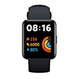 Xiaomi Redmi Watch 2 Lite, 1.55" Colorful Touch Display, 100+ Fitness Modes, 5 ATM Water Resistance, SPO2 Measurement, 24-Hour Heart Rate Tracking, Multi-System Standalone GPS, Black