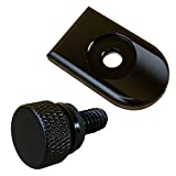 Amazicha Black Aluminium Seat Bolt Tab Screw Mount Knob Cover for Harley Davidson 1996-2023