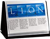 Lion Flip-N-Tell Display Book-N-Easel, Letter, 20 Double Sided Pocket, Horizontal, 1 Easel Display Book (39008-H)