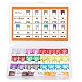 JOREST 30Pcs Mini Car Fuse Kit - Mini Blade Fuses Automotive - Replacement Fuses Assortment Kit for Car/RV/Truck/Motorcycle(2Amp 3A 5A 7.5A 10A 15A 20A 25A 30A 35A 40A)