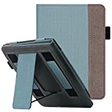 WALNEW Stand Case for 6.8 Kindle Paperwhite 11th Generation 2021- Two Hand Straps Premium PU Leather Book Cover with Auto Wake/Sleep for Amazon Kindle Paperwhite Signature Edition ereader